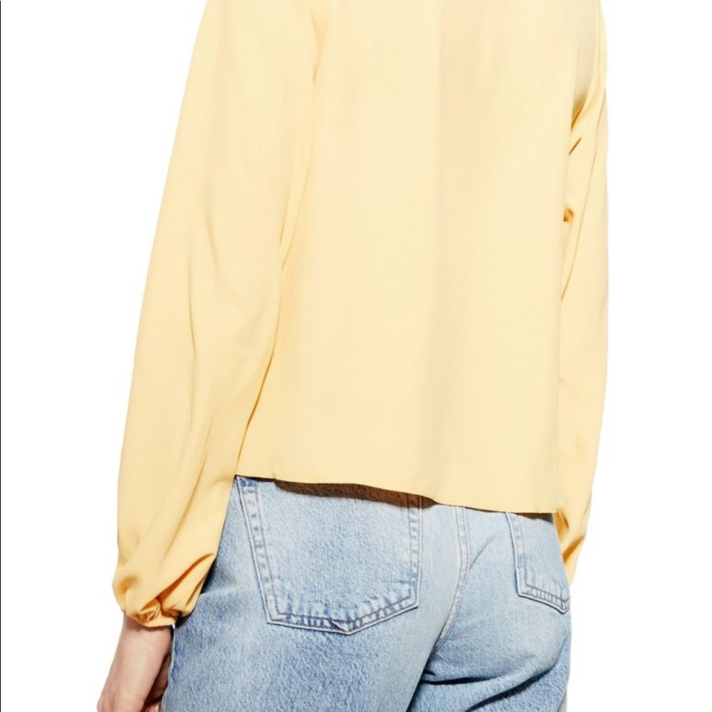 Topshop yellow side tie blouse - Picture 3 of 3
